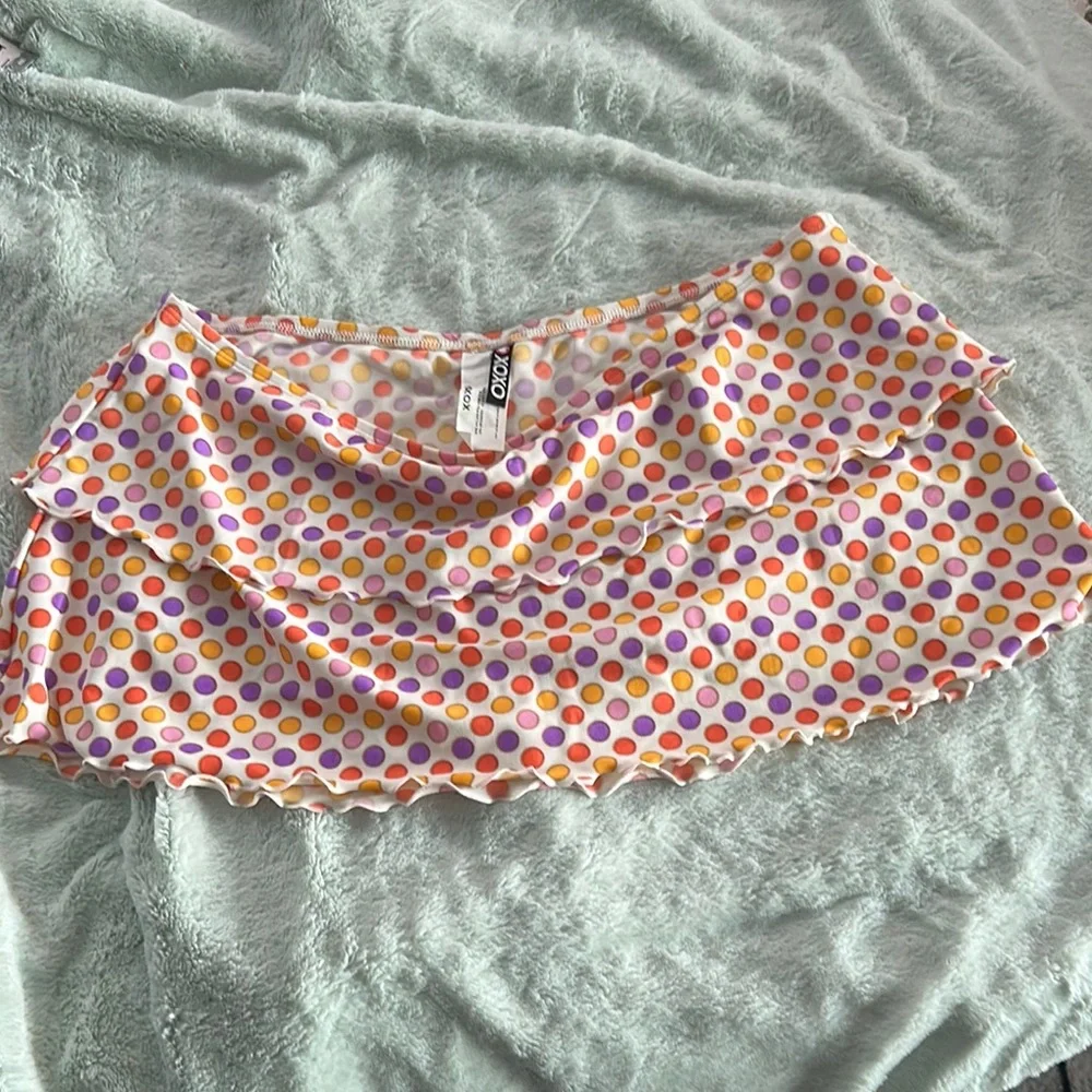 XOXO Tiered Mini Swim Skirt/Coverup